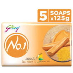 Godrej No.1 Sandal Turmeric Soap (4+1)