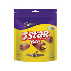Cadbury 5 Star Mini Treats Chocolate Barsck variations and typical MRPs:  133.5 g pack (15 pieces × 8.9 g)