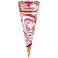 Kwality Walls Strawberry Vanilla Cornetto