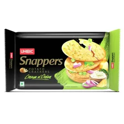 Unibic Snappers - Potato Crackers, Cream 'N' Onion, Crispy Snack Unibic Snappers - Potato Crackers, Cream 'N' Onion, Crispy Snack