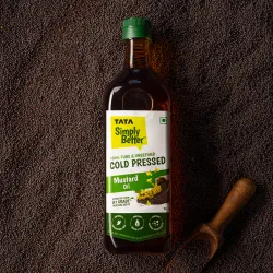 Tata Simply Better Pure & Unrefined Cold Pressed Mustard Oil, 1 L